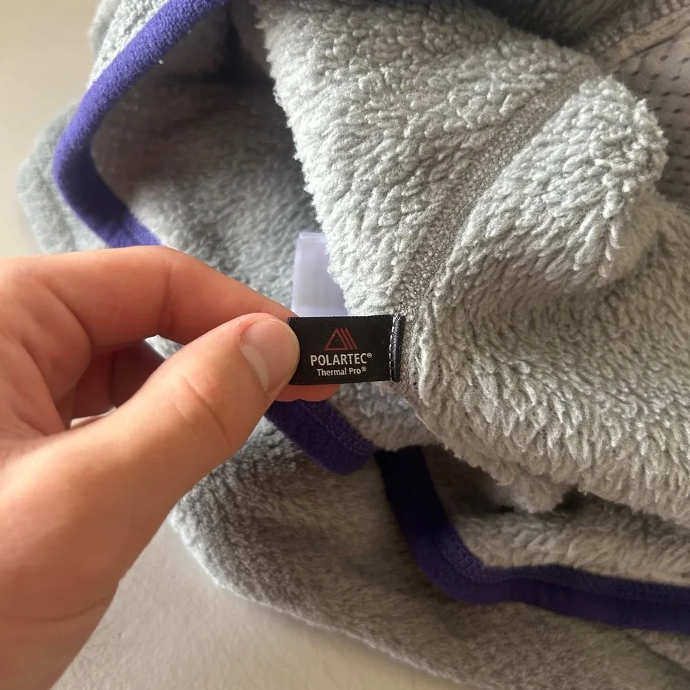 Patagonia Re-Tool Snap T Synchilla Jacket Womens Medium Gray Fleece Logo 25442